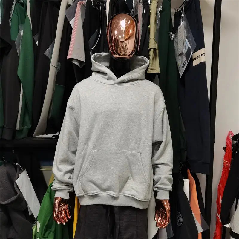 ODM Hoodie 500 Gsm ultra Heavyweight Hoodie French Terry Dropped Shoulders Blank Pullover Hoodie