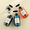 Plastic Bottle 300ml Transparent PET Cosmetic Packaging Shampoo Bottle with Unique Design Luxury Pump