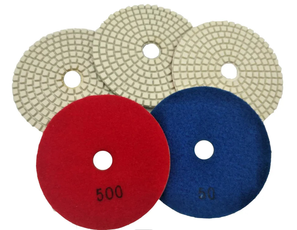 4inch Polish Pads 30#-5000# and buff Pads Wet Diamond Polishing Discs