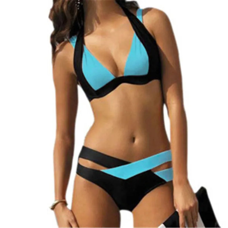 Summer Bikini 2025 New Sexy Women Swimwear Swim Suit Plus Size Bikinis Set Push up Bra Beach Swimsuit
