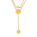 Pretty Design Double Layer Portrait Necklace Stainless 18K Gold Elegant Necklace