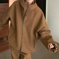 Custom Heavy Cotton Wide Arms Sweatshirts Fall Winter Fashion Cardigan Casual Sports Loose Mens Fleece Oversized Zip up Hoodie