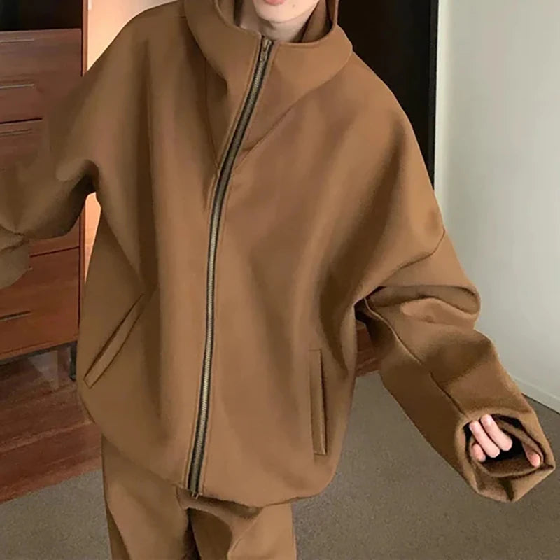 Custom Heavy Cotton Wide Arms Sweatshirts Fall Winter Fashion Cardigan Casual Sports Loose Mens Fleece Oversized Zip up Hoodie