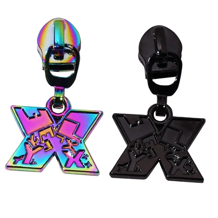 New Arrival Wallet Zipper Tags Accessory Customized Design Private logo Zipper Charms Slider for Women Hats