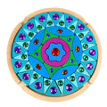 Wooden Colored Mandala Bricks and Stone Blocks Creative Mix Color Cognition Children's Early Educational Toys