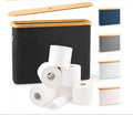 Bamboo Toilet Paper Tissue  Roll Storage  Holder Basket Stand Dispenser Bathroom Accessories Organizer