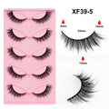 Private Label Eyelashes Synthetic Material Eyelashes Wholesale Custom Package Lashes Natural Look Cat Eye Full Strip Eyelashes