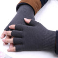 Unisex Men Women Gloves Knitted Stretch Elastic Warm Half Finger Fingerless Gloves for Winter Warm Gloves