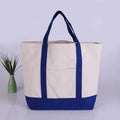 Custom Portable Canvas Shopping Shoulder Bag Sublimation Solid Color Stitching Tote Casual Beach Bag Messenger Canvas Bags