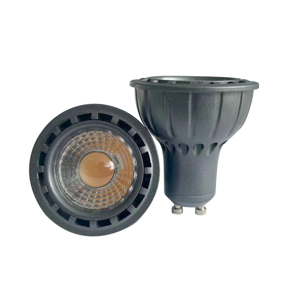 Customized Black Aluminum Led Spotlight 35Â°/40Â°/60Â° Beam Angle AC90-260V CRI90 COB Gu10 8W CE RoHS Spot LED