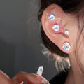 Fashion Jewelry Ins Ear Studs Earrings Without Ear Holes Clip on Earrings Zircon Magnetic Ear Studs Earrings for Girls Gifts