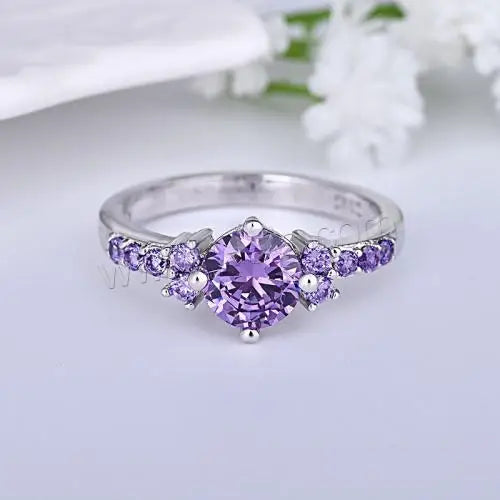 Geometrical Pattern Rhinestone Pave Finger Rings for Woman Cupronickel Platinum Plated US Ring Size:6-10 1641475