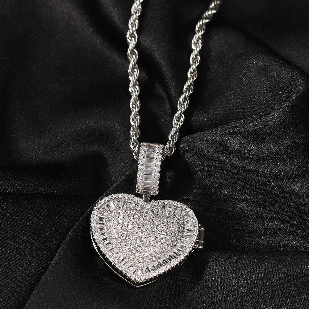 Newest Listing Exquisite Female Small Design Feeling Flip Love Photo Frame Pendant Necklace Fashion Photo Necklace