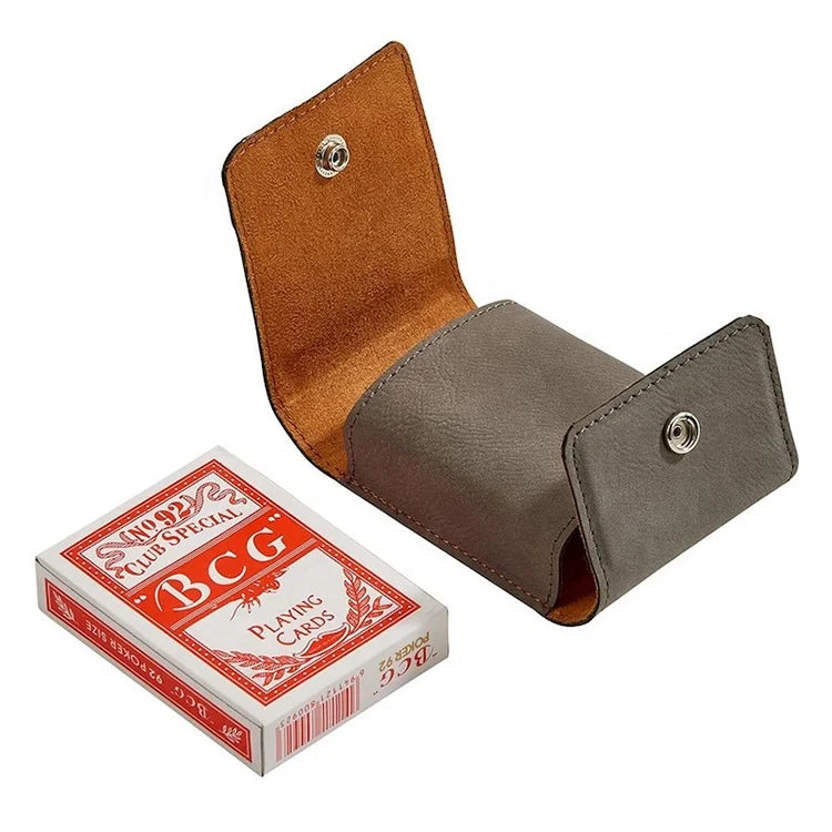 Customised Leather Tarot Card Holder Laserable Leatherette Case for Playing Cards and Box