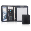 Modernqiu Custom Logo Leather Portfolio With Calculator 3 Ring Binder A4 File Folder Bag Briefcase for Filing Documents