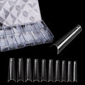 400pcs/Box XXL C Curve Extra Long Coffin Acrylic False Nail Tips French Ballerina Nail Tips
