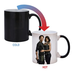 Magic Changing Color Customized 11oz Blank Ceramic Mugs Cup DIY Sublimation with Your LOGO Photos Pictures Coated Printed Gifts
