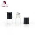 Empty 1ml Clear Glass Roll on Bottle With Steel Roller Ball Sample Testing Vial for Essential Oil and Perfume