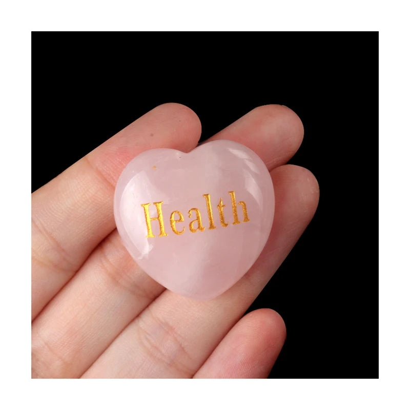 DIY Inspirational Stone Gift For Women Smooth Crystal Health Stone Yoga Meditation Gemstone Crystal Heart Healing Crystal Crafts