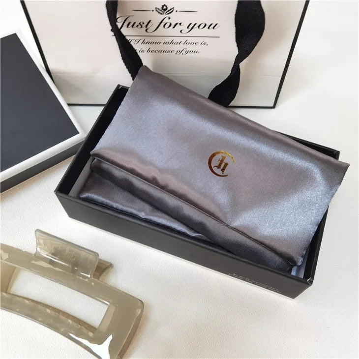 Custom Logo Printed Luxury Silk Gift Jewelry Packaging Bag High End Satin Envelope Pouch for Makeup Handbags