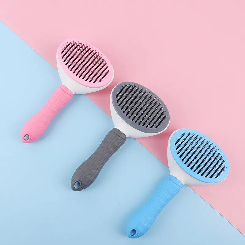 One-Handed Manual Pet Hair Comb for Dog and Cat Hair Removal Grooming Shedding Remover Brush
