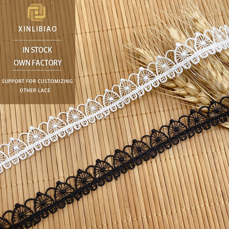 Polyester Malaysian Lace Trimmings Water-soluble Embroidery Lace Decoration Wholesale Multi-color Lace Manufacturer