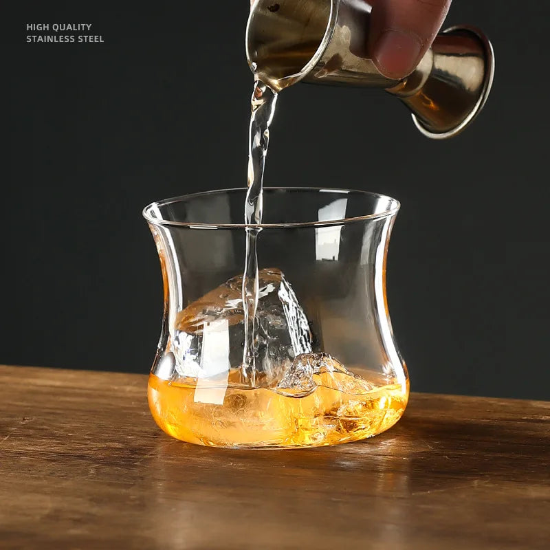 Crystal Hanging Ice Water Glasses Drinking Cup 230ML Vintage Tumbler Coffee Glass Tumbler Whiskey Juice Cold Drink Glass Mug