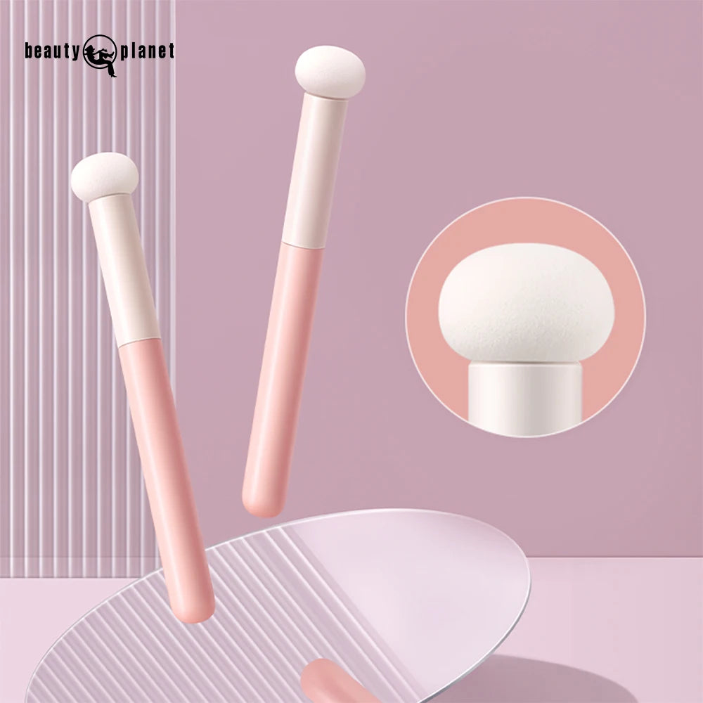 Beauty Planet Custom Mini Small Makeup Sponges Minimum Bulk Smile Shape Sponge Round Foundation Custom Flat Makeup Sponge 2022