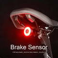 LED Bicycle Light Waterproof Brake Sensor Tail Light for Road Mountain Bike Riding Battery Powered PC Material