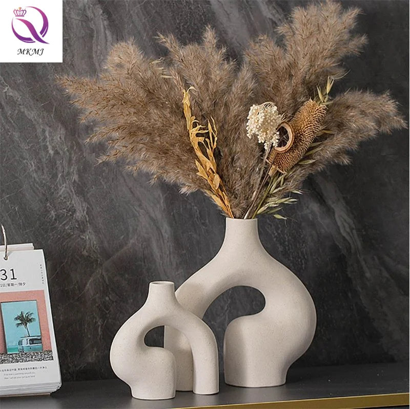 Abstract Creative Art Vase Design Modern Unique Porcelain Other Home House Interior Decor for Flower Vases