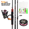 Tolure 1.8m 2.1m 2.4m Full Rod Set Spinning Fishing Rod and Reel Combo with Carbon EVA Handle for Stream Use