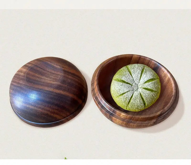 2024 Modern Eco-Friendly Acacia Wood Salad Bowl with Lid Classic Design Whole Wooden Bowl