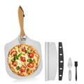 Homemade Pizza Oven Accessories Rocker Cutter Server Set Baking Oven Mitts Oil Brushes 7PCS Foldable Pizza Peel Pan Pizza