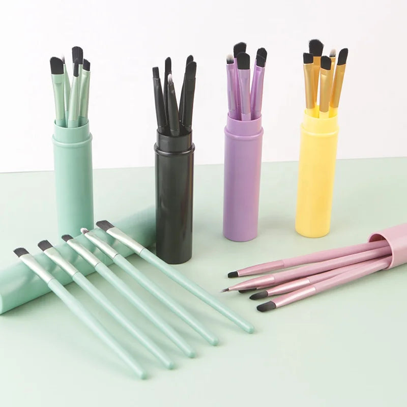 Good Quality Professional Eye Brushes Flawless Eye Look Makeup 5Pcs Eyeshadow Brush Set Soft Synthetic Blending Brush Set