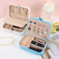 Jewelry Box Leather Large Capacity Portable Necklace Stud Ring Multifunctional Travel Jewelry Organizer square