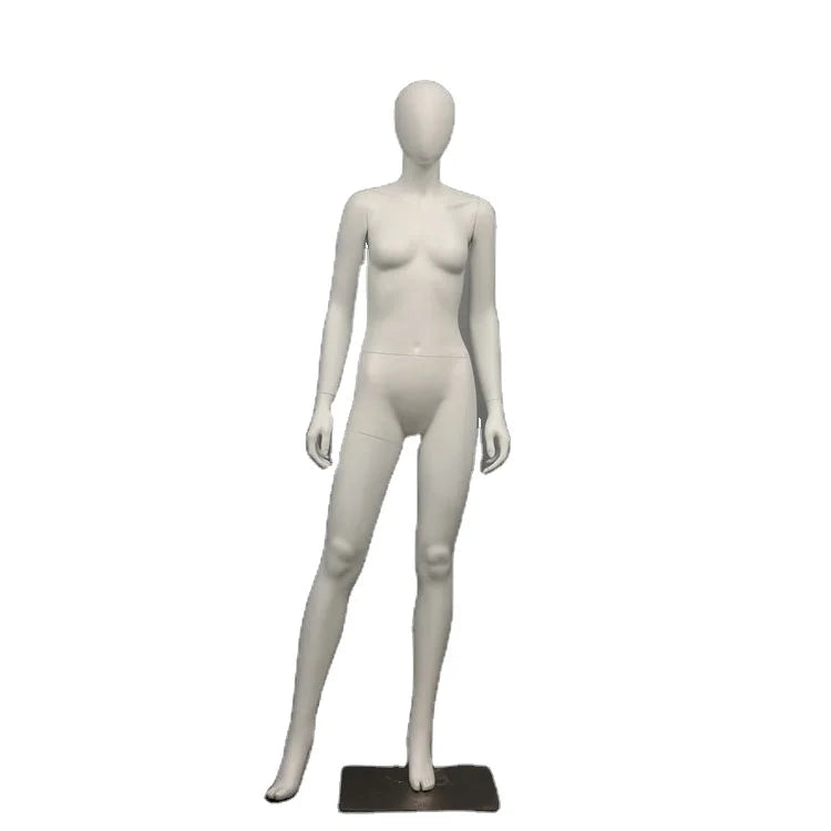 High-end FRP Full Body Female Mannequins with Head White Color 180cm Standing Pose for Apparel Display