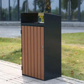 Outdoor Furniture Wood Garbage Receptacle Trash Can Outside Garden Street Recycle Waste Bin Public Dustbin
