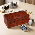 High Quality Unique Design 4 Slots Wrist Watch Storage Box Wooden Watch Box Jewelry Box