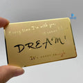 Shiny Gold Mirror Gift Metal Cards