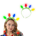 Holiday  Christmas 4-Light LED Headband Hair Decoration Battery Operated for Graduation New Year Parties Favor