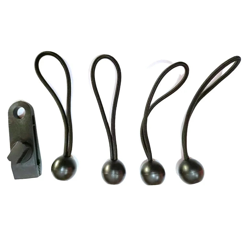 Wholesale Custom 4mm Rubber PP Ball Bungee Tarp Clip Set for Outdoor Tie-Down Use