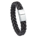 New Multilayer Woven Punk Stainless Steel Leather Bracelet with Gold Plating Magnetic Buckle Couple Jewelry-for Parties Gifts