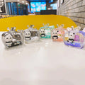 2024 Hew Cute Creative Acrylic Keyring Key Chain Ring Oil Floating Doll Panda Bubble Boba Quicksand Milk Tea Cup Liquid Keychain