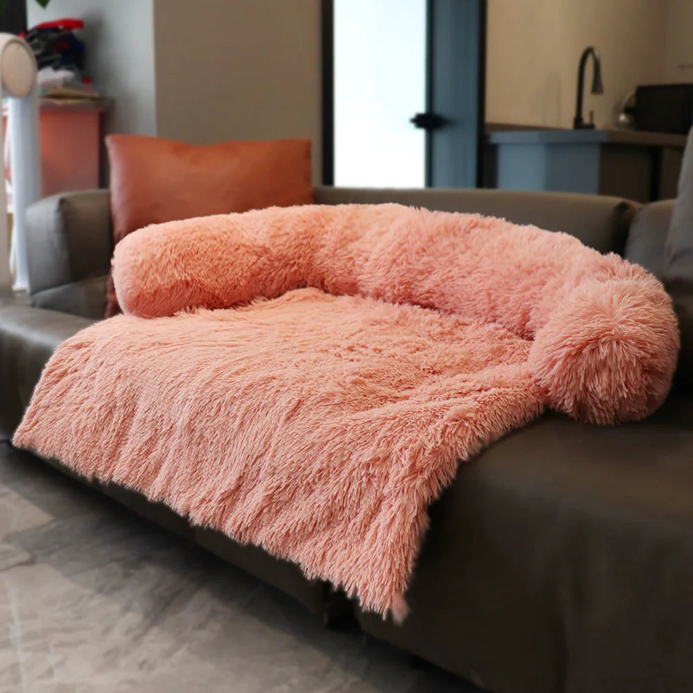 ZMaker Wholesale Washable Pet Dog Bed Couch Cover for Dogs Removable Cover Plush Fluffy Dog Mat