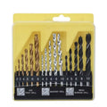 16pcs High Speed Steel Twist Drill Bit Set Carbon Woodworking Diamond Drill Bits Mill Process Coating for Construction Use