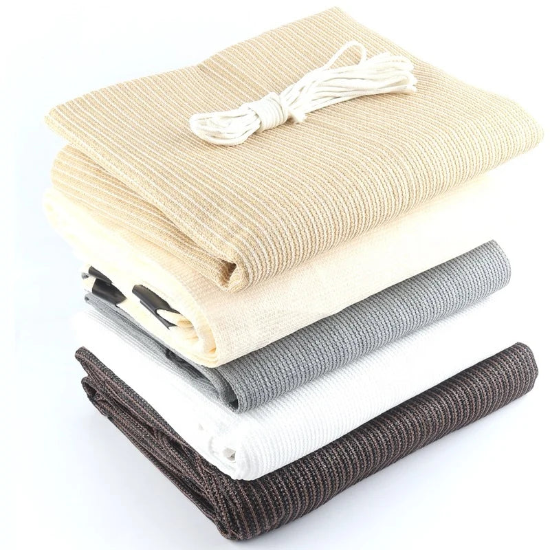 2x2m~6x6m Thicken Anti-UV HDPE Sun Shade Net Garden Yard Fence Netting Balcony Terrace Safety Privacy Screen Net