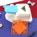 Fancy Lever Corner Punch Triangle Shape Flower Pattern Tools Paper Cutter Hole Punch Crafts Card Making Metal + ABS 62X31MM MegaBDM