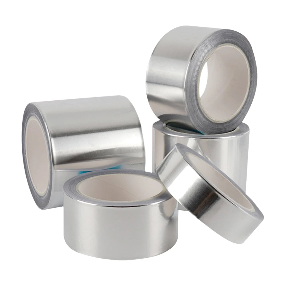 Custom Size  Adhesive Die Cut Aluminum Foil Tape Heat Shield & Thermal Insulation Resistant Metal Film for Industrial Use