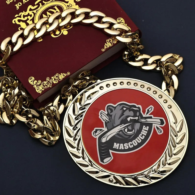 Turnover Chain Medal Big Gold Gold Champ Medal Necklace Award Plastic Champion Chain Necklace