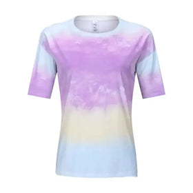 Customize Blank Wholesale Uv Sensitive Sun Color Changing Tie Dye Women's T-Shirts